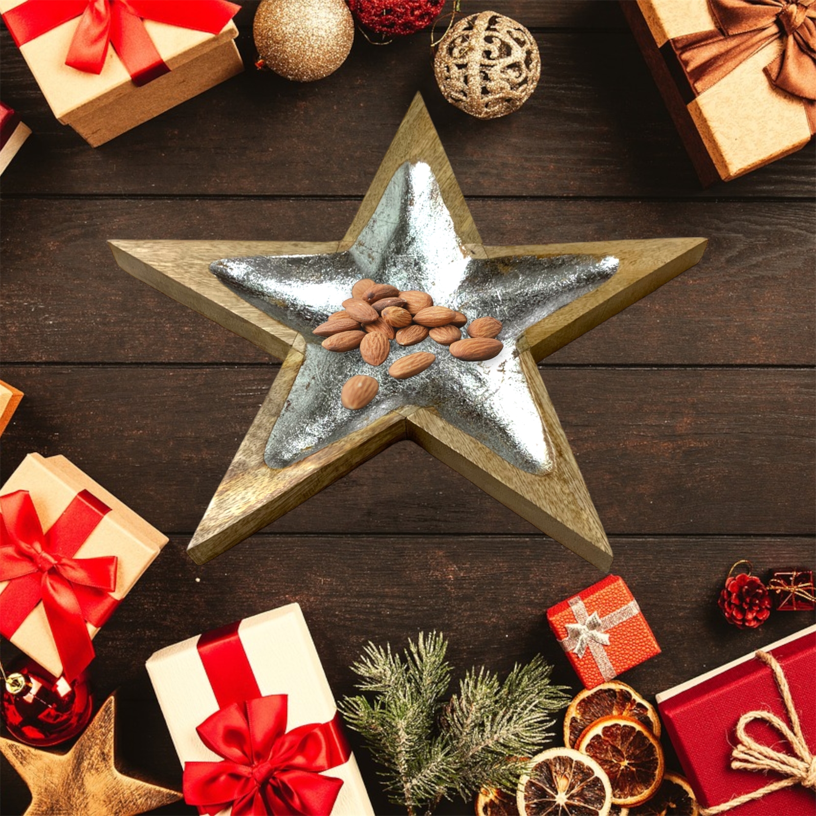 Star Dish Silver - Natural 